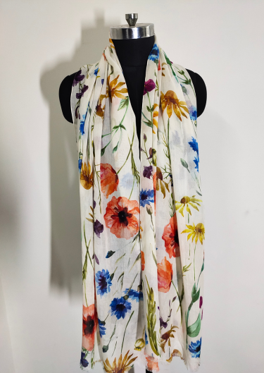 Fabric Modal 90% Silk 10% Digital Printed
